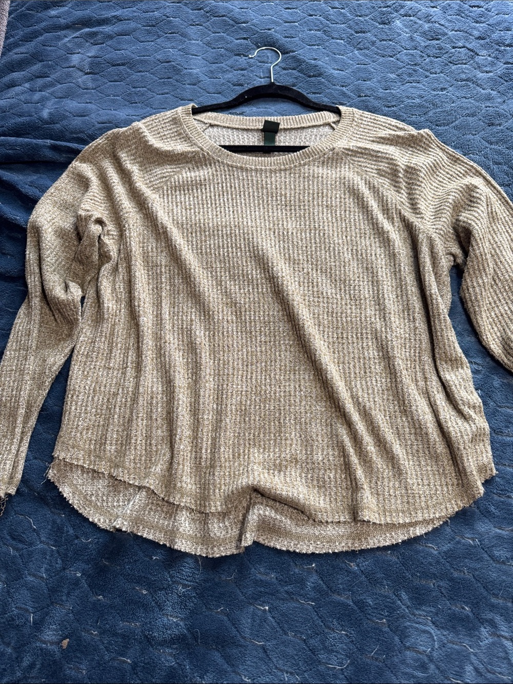 wild fable Ribbed Knit Sweater Top in Beige